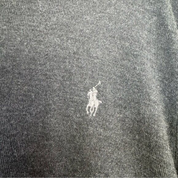 POLO RALPH LAUREN Washable Wool Crewneck Sweater Jumper Logo Top Minimalist M - Picture 6 of 15